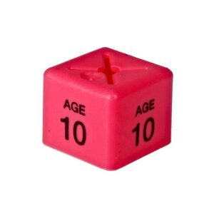 'Age 10' Size Cubes - Pink