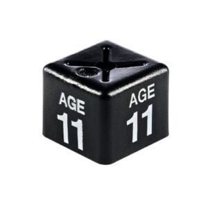 'Age 11' Size Cubes - Black