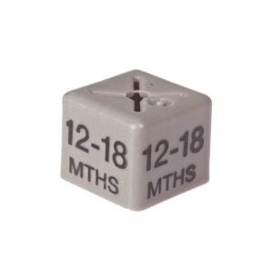 'Age 12-18m' Size Cubes - Grey