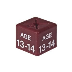 'Age 13-14' Size Cubes - Maroon