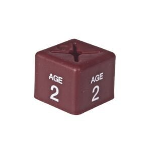 'Age 2' Size Cubes - Maroon