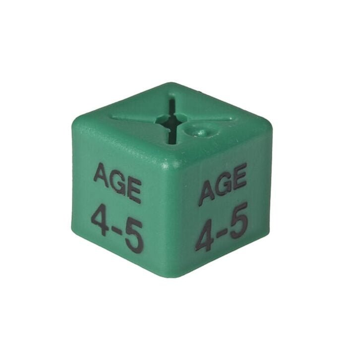 'Age 4-5' Size Cubes - Green