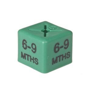 'Age 6-9m' Size Cubes - Green