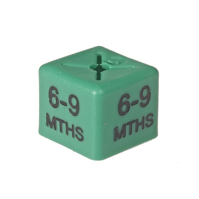 'Age 6-9m' Size Cubes - Green