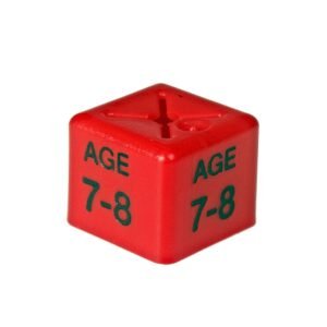 'Age 7-8' Size Cubes - Red