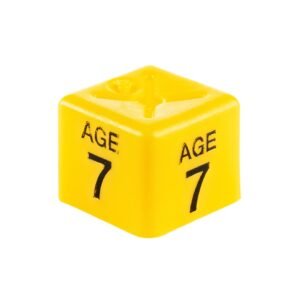 'Age 7' Size Cubes -Yellow