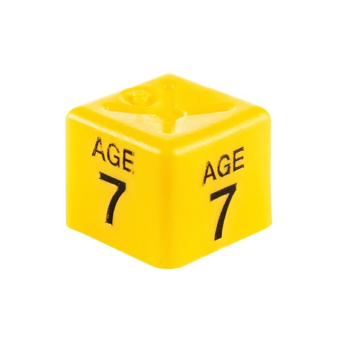 age 7 size cubes yellow 1 - 'Age 7' Size Cubes - Yellow