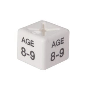 'Age 8-9' Size Cubes - White