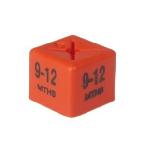 'Age 9-12m' Size Cubes - Orange