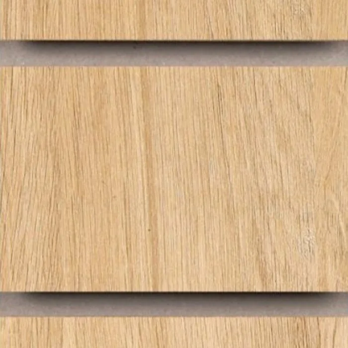 Aurora oak slatwall board panels 18mm MDF with 100mm centres for retail displays