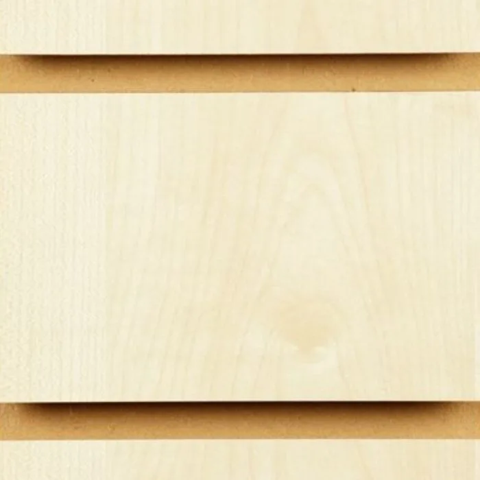 Maple slatwall board panels 18mm MDF with 100mm centres for retail displays