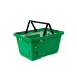 Green Plastic Shopping Baskets – 22Ltr