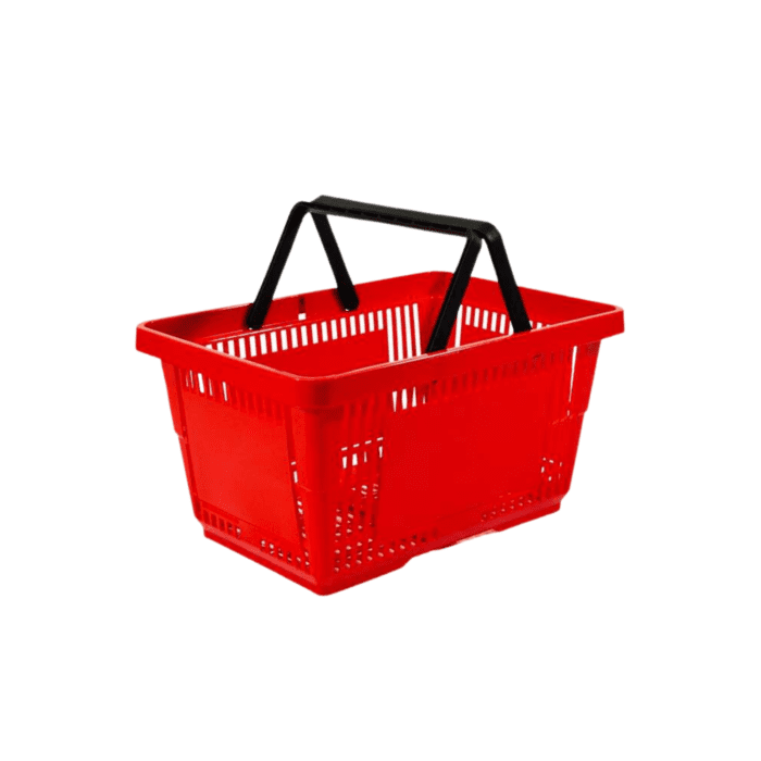 Plastic Shopping Baskets Red