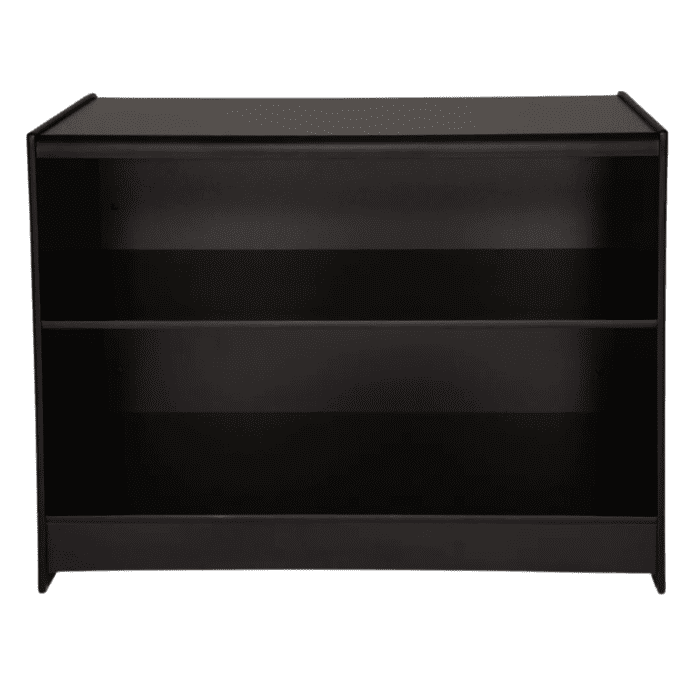 shop counter solid black - front