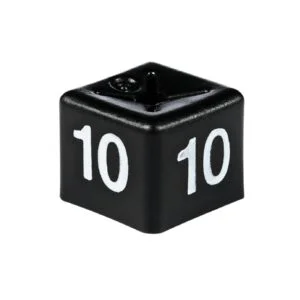 White on Black Size Cubes 'size 10'