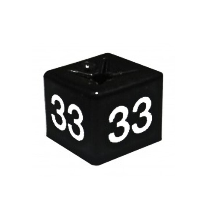 'Size 33' Size Cubes - Black