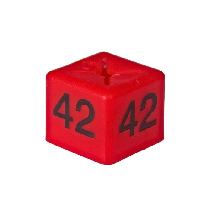 'Size 42' Size Cubes - Red