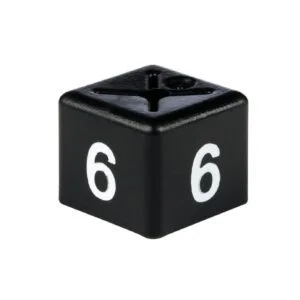 White on Black Size Cubes 'size 6'