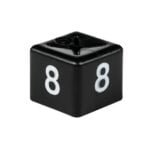 White on Black Size Cubes 'size 8'