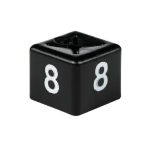 White on Black Size Cubes 'size 8'