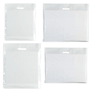 Plastic white carrier bags – bulk plain white carrier bags for retail and events