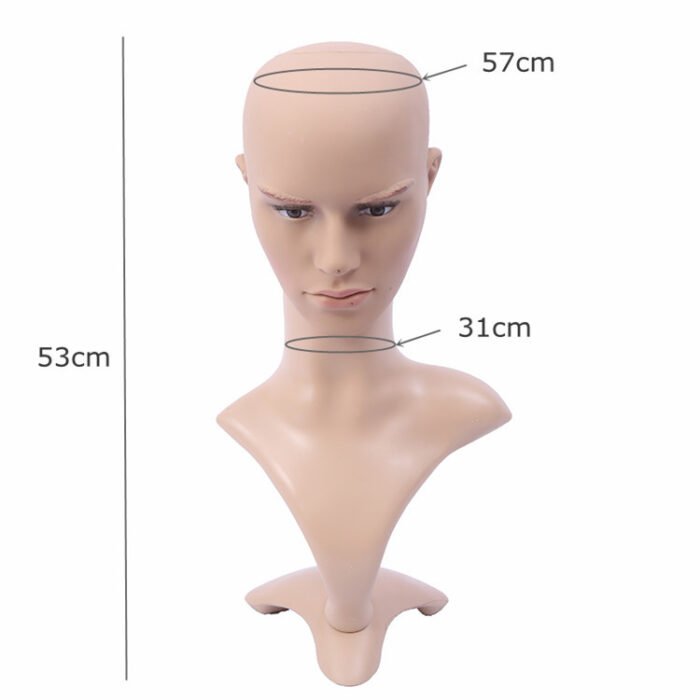 Realistic Male Mannequin Head With Base