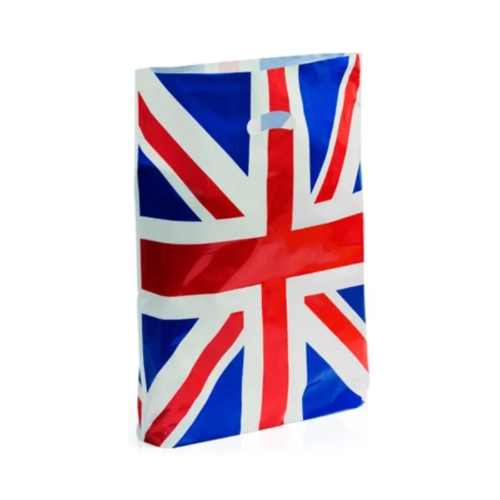 Buy Union Jack Print Plastic Carrier Bags Strong Union Jack Plastic Carrier Bags Patch