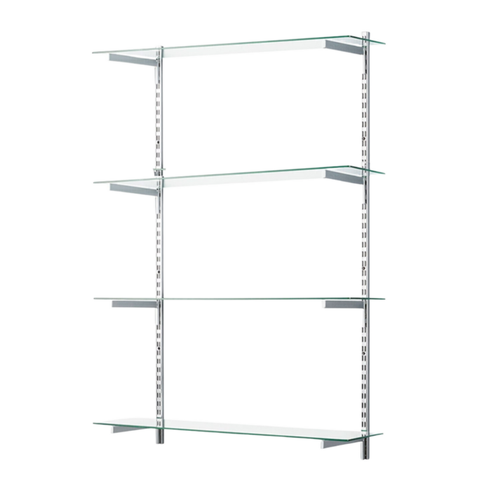 Chrome Wire Corner Shelf Unit | 4 Shelves 900mm x 450mm x 450mm Unit