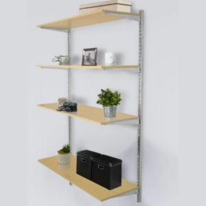 Chrome Wire Corner Shelf Unit | 4 Shelves 900mm x 450mm x 450mm Unit