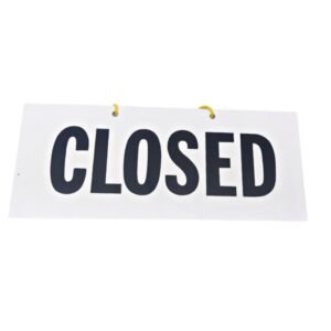 White/Black Hanging Signage-OPEN/CLOSED