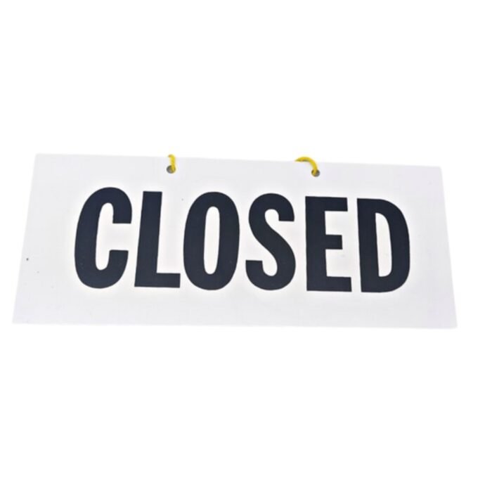 White/Black Hanging Signage-OPEN/CLOSED