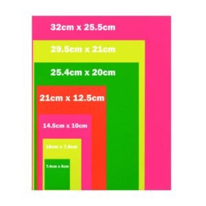 Thin Sized Plain Fluorescent Dyglo Cards