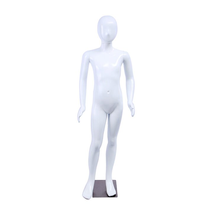 Childs Plastic Egg Head Display Mannequin – Matt White 140cm