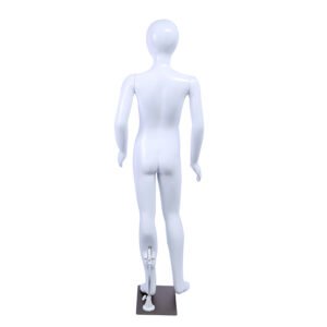 Childs Plastic Egg Head Display Mannequin – Matt White 140cm