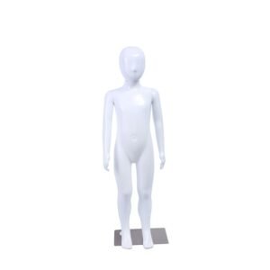 Childs Plastic Egg Head Display Mannequin – Matt White 87cm