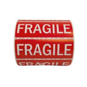 Fragile Parcel Labels - 89x32mm Self-Adhesive Stickers Pack (250/500)