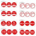 500 x 45mm Red Price Self Adhesive Stickers mixed