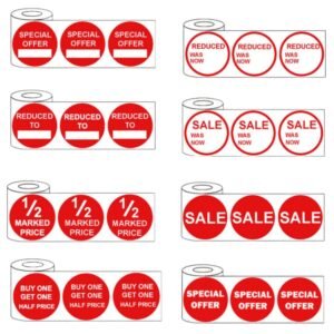 500x45mm Red Self-Adhesive Promotional Price Labels For Retail - Multi Listing