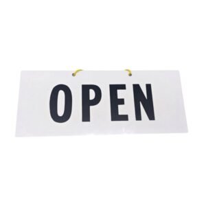 White/Black Hanging Signage-OPEN/CLOSED