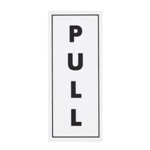 White/Black Self-Adhesive Signage-PUSH/PULL