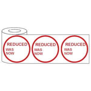 500x45mm Round Adhesive Sale and Reduced Was/now Promo Stickers