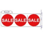 500 x 45mm red price self adhesive stickers Sale for retail promotions and discounts