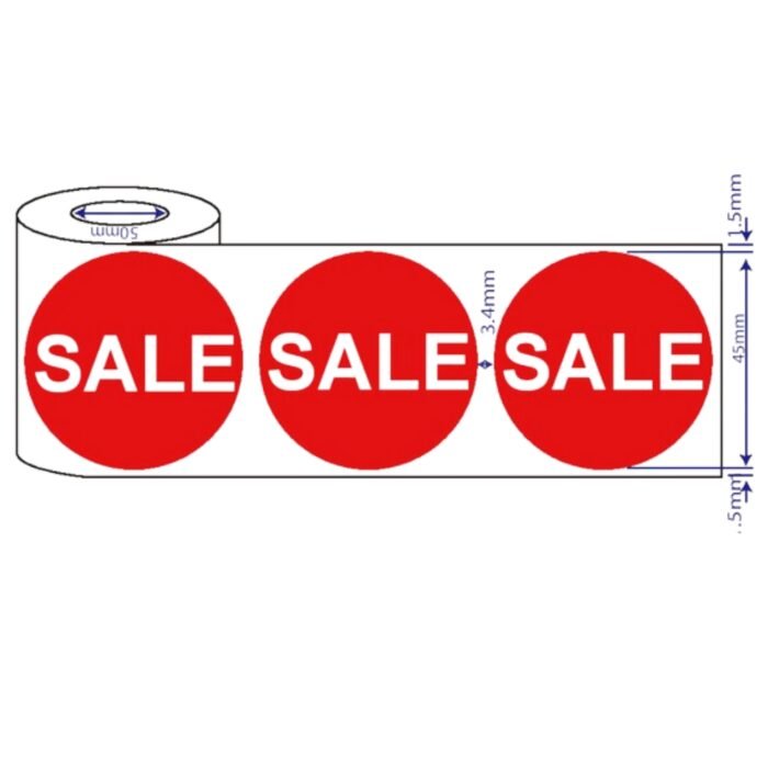 500x45mm Red Self-Adhesive Promotional Price Labels For Retail - Multi Listing