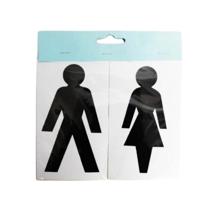 White/Black Self-Adhesive Signage-LADIES