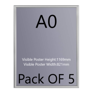 Pack of 10 A1 Black Poster Snap Frame 25mm Mitred Frame With Wall Fixings