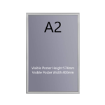 A2 Silver Poster Snap Frame 25mm Mitred Frame With Wall Fixings