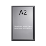 A2 Black Poster Snap Frame 25mm Mitred Frame With Wall Fixings