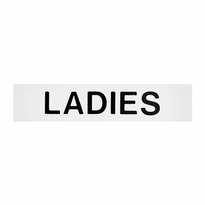 White/Black Self-Adhesive Signage-LADIES