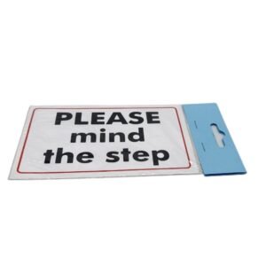 Shop/ Office/ Door/ Window/ Self Adhesive Sticker Label Sign -Please Mind The Step- Inside/ Outside