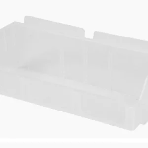 Plastic Slatwall Bins Storbox Wide Clear